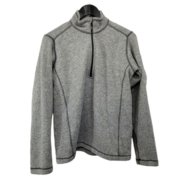 AVIA 1/4 zip fleece heather gray small pullover top - Picture 1 of 10